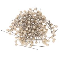 Article Épingles à tête de nacre Ø4 mm 40 mm Champagne