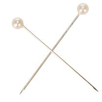 Article Épingles à tête de nacre Ø4 mm 40 mm Champagne