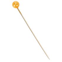 Article Épingles à tête de perle orange pour fournitures de fleuriste, Ø 4 mm, 40 mm, 150 pièces
