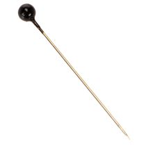 Article Épingles à fleurs à tête de perle noire, Ø 4 mm, 40 mm, 150 pièces