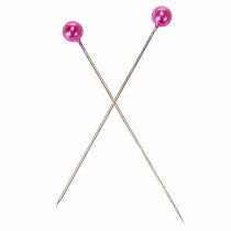 Article Aiguilles tête perle Ø6mm 65mm rose