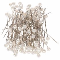 Article Épingles à tête de nacre Ø6 mm 65 mm blanches