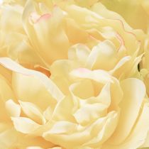 Article Pivoine artificielle à grande fleur pour une décoration intérieure florale intemporelle, 60 cm, lot de 3