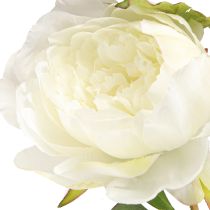 Article Pivoines artificielles à 3 fleurs Blanc crème 81cm 2pcs