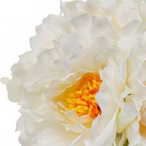 Article Pivoines Pivoines Artificielles Fleurs Artificielles Blanches Jaunes 7 Pièces