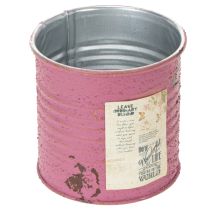Article Pot de fleurs décoratif rond en métal violet de style vintage, Ø 8 cm, H 7,5 cm