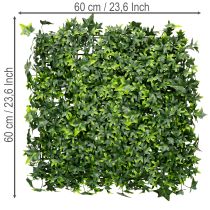 Article Tapis de lierre artificiel vert 60x60 cm pour décoration murale