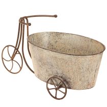 Article Pot de fleurs Jardinière vélo métal Gris Rouille 34×16×18cm