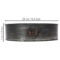 Article Pot de fleurs, moule à pâtisserie décoratif, moule à charnière pour plantation, décoration en métal Ø24cm H7,5cm