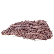 Article Cœur décoratif en brindilles avec feuille de plantation, 20 cm, 2 pièces