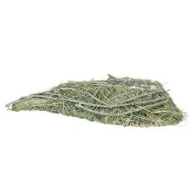 Article Bol en forme de cœur en herbe naturelle avec feuille de plantation, 38 cm