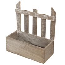 Article Mini jardinière en bois L22/25cm Lot de 2