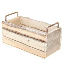 Article Jardinière Bois Écorce Manche Naturel L29cm/23cm Lot 2pcs