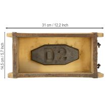 Article Jardinière en bois en forme de brique recyclée 32×15×10cm