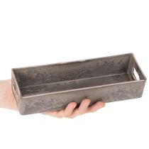 Article Plateau rectangulaire compact, polyvalent pour la décoration et les plantations, 23 cm
