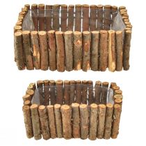 Article Bac à plantes bac à herbes en bois bouleau L23/28cm lot de 2