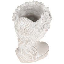 Article Jardinière Tête de femme Style antique Pierre moulée H20,5cm