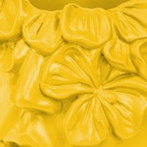 Article Buste de plante en polyrésine, pot jaune, 13,5 x 13 x 14 cm