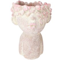 Article Pot en forme de tête Bouche en cœur Rose 18 cm 3 pièces