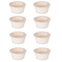 Article Panier décoratif en osier pour un design d'intérieur polyvalent, 20 cm, lot de 8