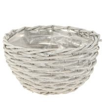 Article Panier à plantes rond en osier blanc-gris Ø30/25/20cm lot de 3