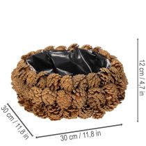 Article Pot de plantation rond en pomme de pin, 30 cm