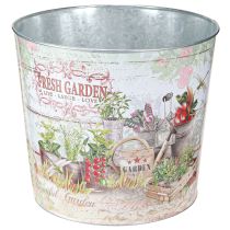 Article Pot de fleurs rond en métal Fresh Garden H21cm