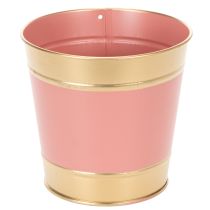 Article Pot de fleurs/jardinière en métal, Ø 13 cm H 12 cm, lot de 4