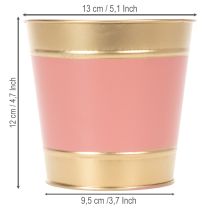 Article Pot de fleurs/jardinière en métal, Ø 13 cm H 12 cm, lot de 4