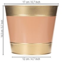 Article Pot de fleurs en métal, Ø 17 cm, H 14,5 cm, lot de 4