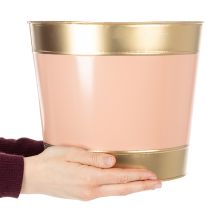 Article Pot de fleurs/jardinière en métal, Ø 26 cm H 22 cm, lot de 4