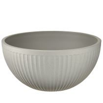 Article Pot de fleurs en plastique gris chiné avec rainures Ø30cm
