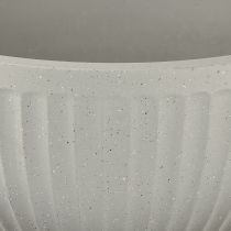 Article Pot de fleurs en plastique gris chiné avec rainures Ø30cm