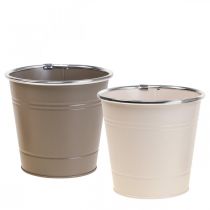 Article Jardinière cache-pot métal Ø13.5cm H12.5cm 2pcs