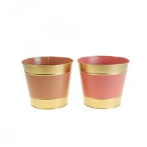 Article Jardinière cache-pot en métal Ø13cm H12cm 4pcs