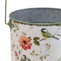 Cache-pot vintage décoratif seau en métal Ø18/15/12cm lot de 3