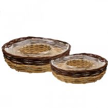 Anneau de plante en saule, bol de plante Ø35/30cm lot de 2