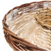 Anneau de plante en saule, bol de plante Ø44/38cm lot de 2