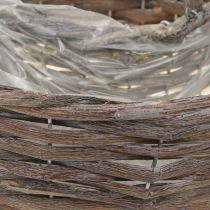 Article Anneaux pour plantes en rotin de bois, gris naturel, Ø40/45cm, lot de 2.