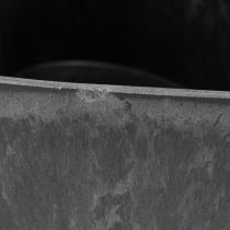 Article Jardinière décorative en forme de cœur en plastique anthracite 13×16×6,5 cm