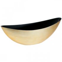 Bol à plantes bol décoratif ovale jardinière or 39×12×13cm