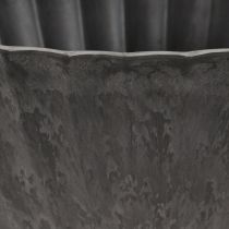 Article Jardinière à rainures ovale bateau anthracite 36cm