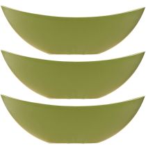 Article Bol décoratif en plastique pour bateau à plantes vert 28×9×9cm 3pcs