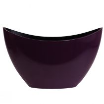 Bol décoratif bateau à plantes violet 20×9cm H12cm