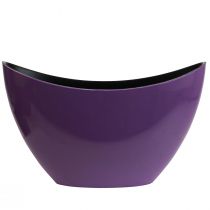 Bol décoratif bateau à plantes violet 20×9cm H12cm