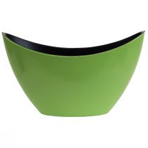 Article Bol décoratif vert bateau à plantes ovale 20cmx9cmx12cm