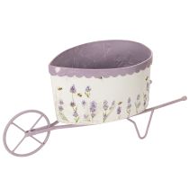 Article Brouette avec pot de fleurs au design lavande élégant, 46 cm