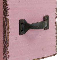 Article Bac à plantes décoratif en bois rose 12,5 cm