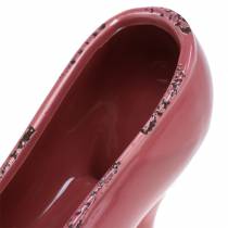 Chaussure de planteur pour femmes en céramique crème, rose, rose assorties 20 × 6cm H12cm 3pcs
