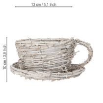 Article Tasse à thé en matériau naturel au charme rustique, idéale pour une décoration intérieure exclusive (13 cm).